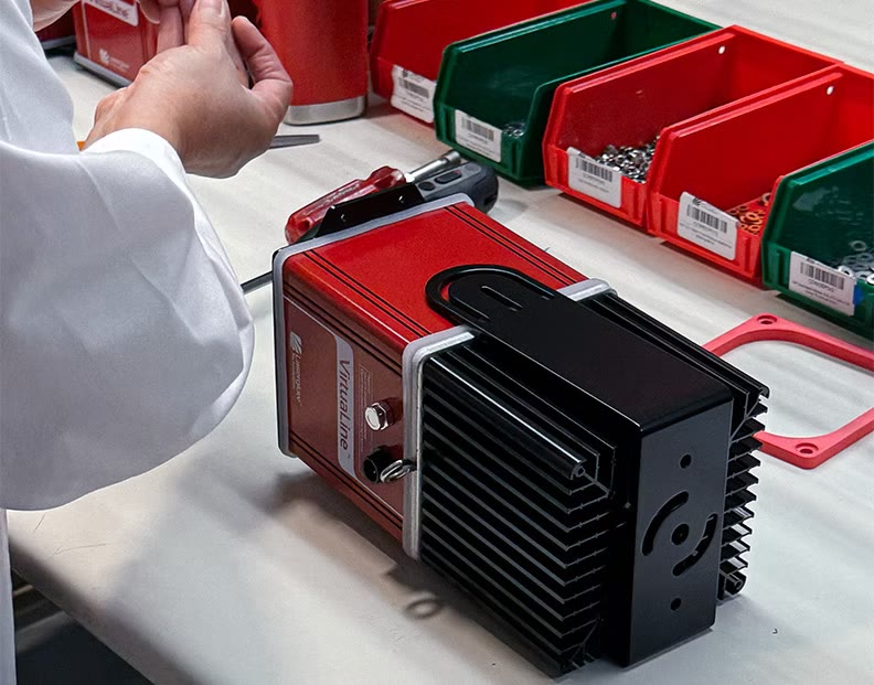 A Laserglow VirtuaLine projector assembled in North America