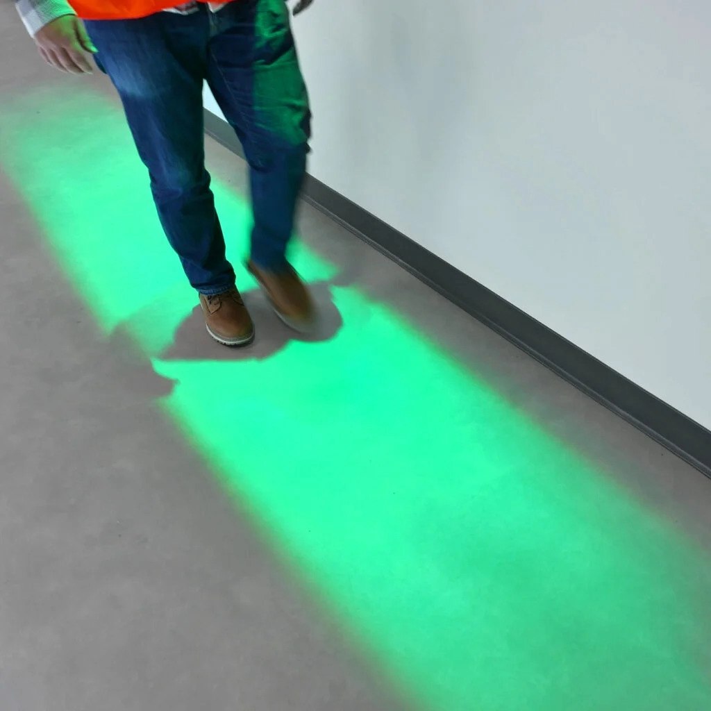 Laserglow projected solid colour walkway
