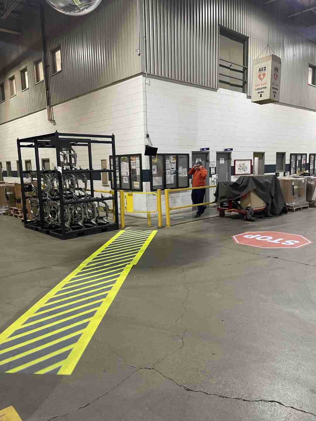 Projected Walkway used for Safe Zone Demarcation