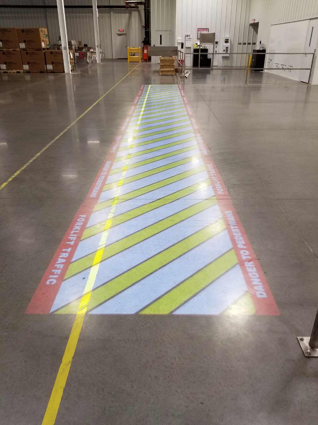 Projected Walkway used for Intersection Management